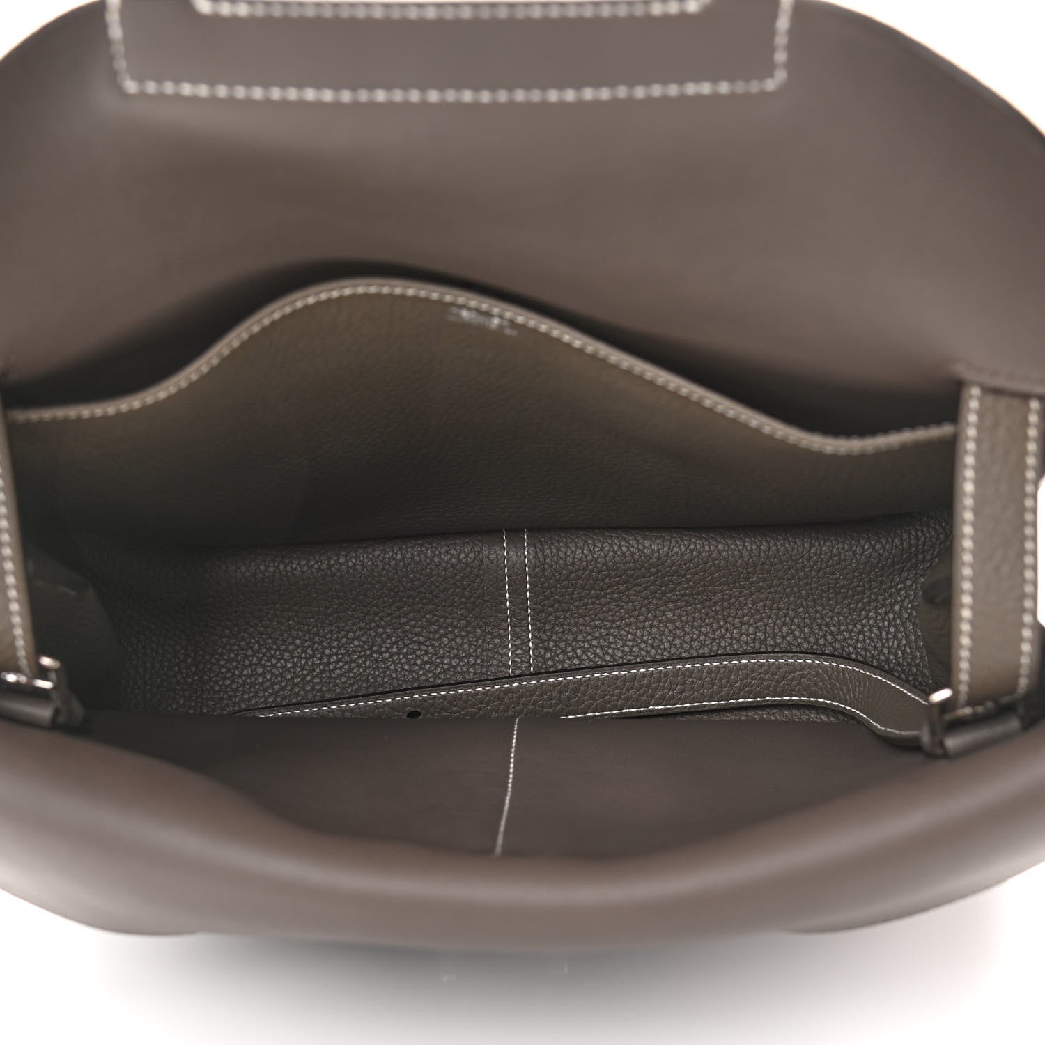 Hermes Taurillon Clemence Halzan 31 GM Etain 5 of 11