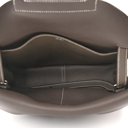 Hermes Taurillon Clemence Halzan 31 GM Etain 5 of 11