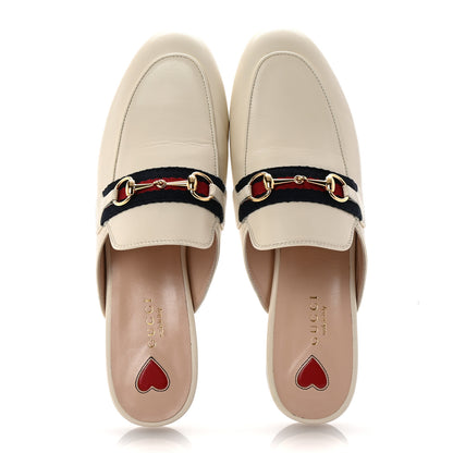 Gucci Malaga Kid Web Womens Princetown Slippers 38 Mystic White 2 of 10