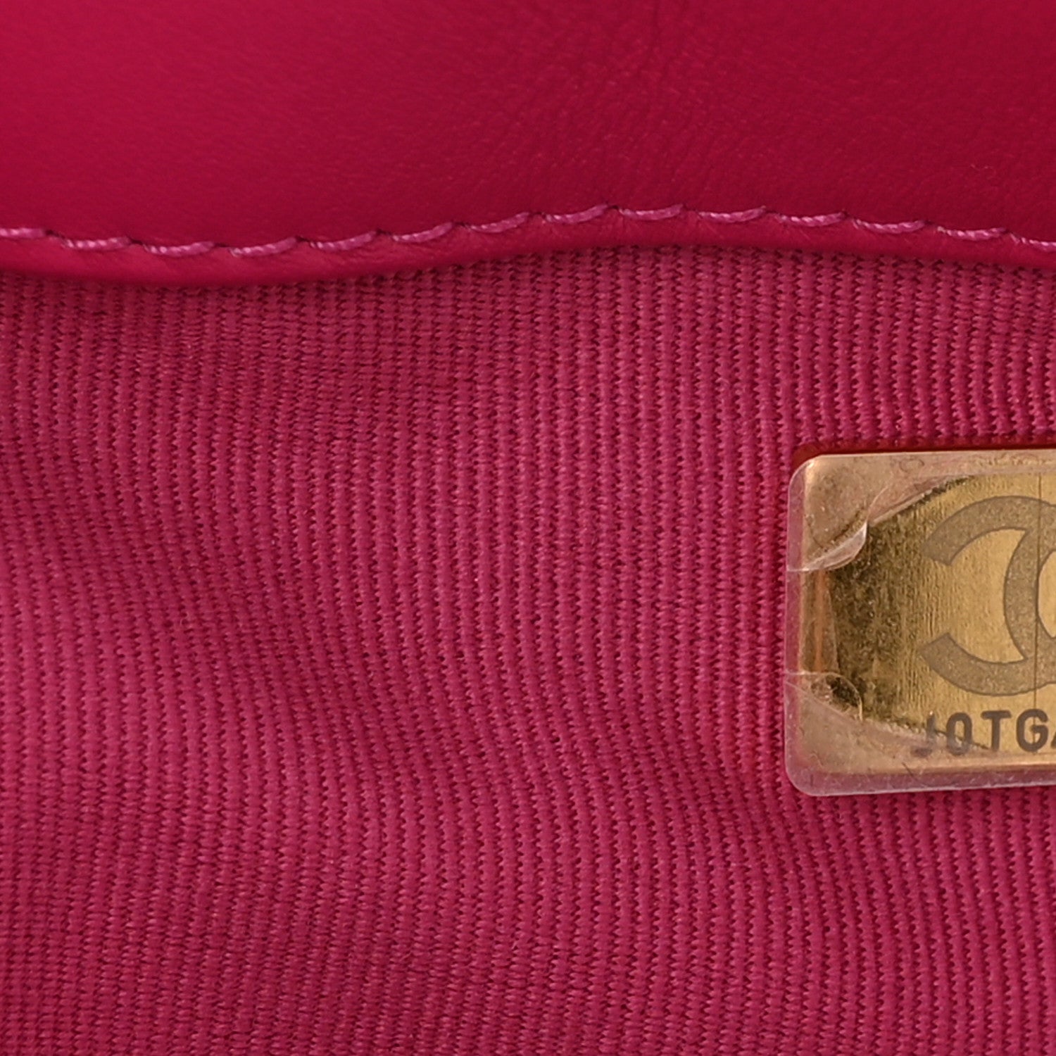 Chanel Corduroy Quilted Medium Chanel 19 Flap Fuchsia 6 of 10
