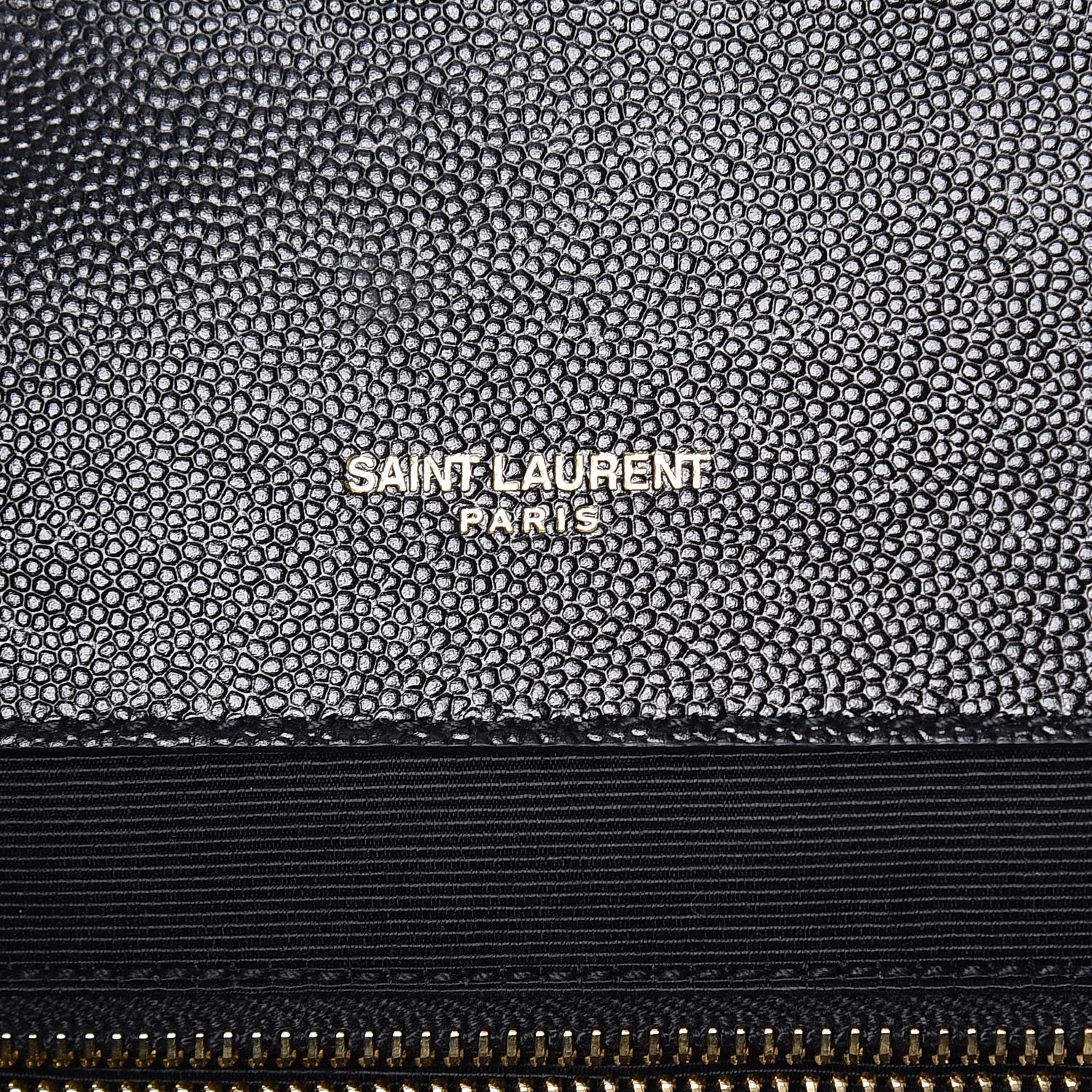 Saint Laurent Grain De Poudre Textured Mixed Matelasse Large Triquilt Monogram Satchel Black 6 of 10