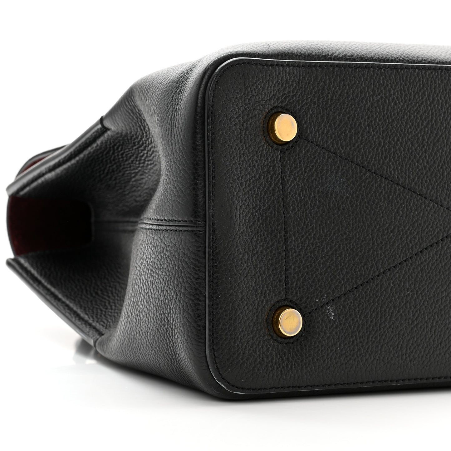 Small Classic Grain Calfskin Large Seaton Black