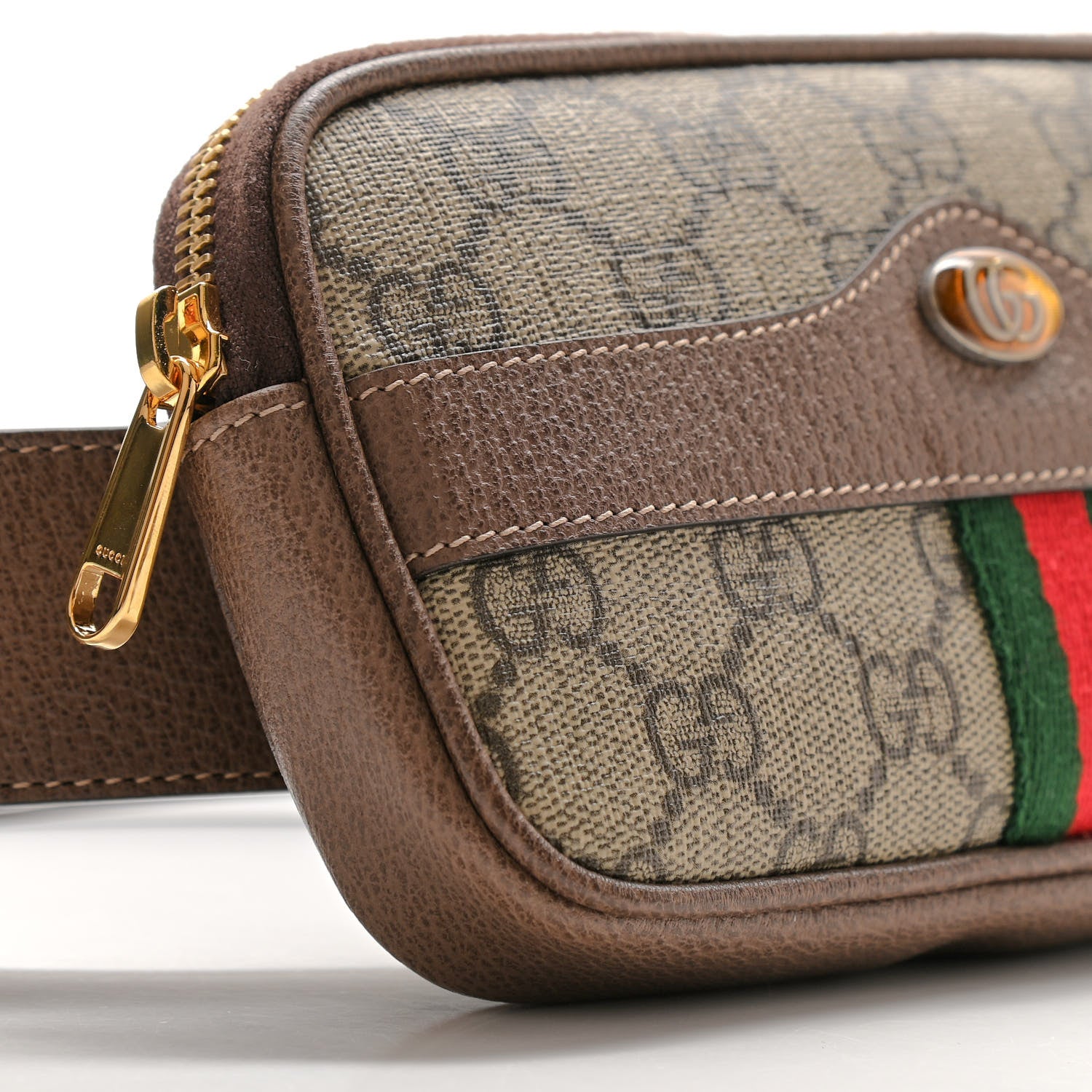 Gucci GG Supreme Monogram Web Ophidia Belted iPhone Case 85 34 Dark Brown 9 of 11