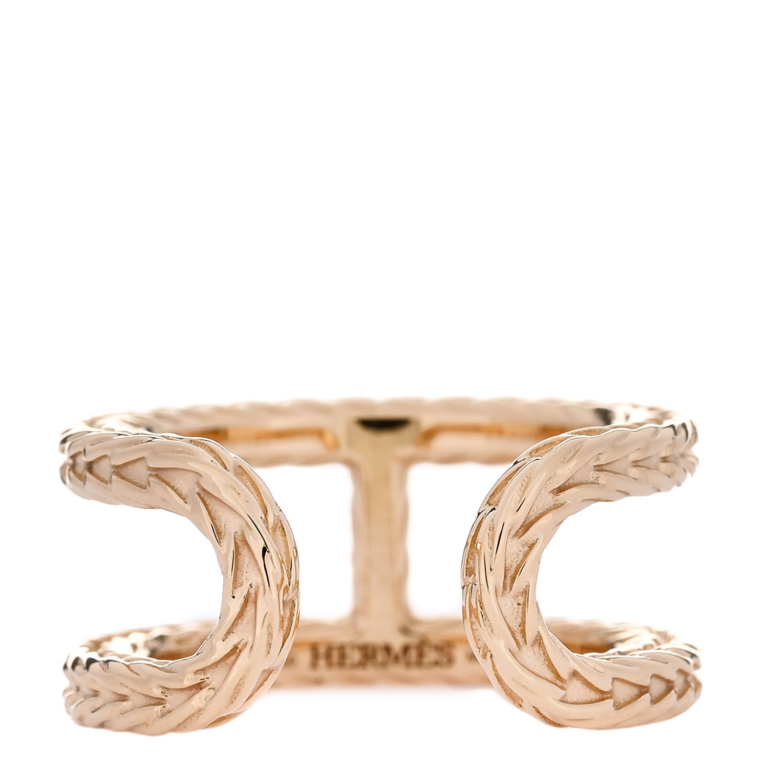 Hermes 18K Yellow Gold PM Chain d'Ancre Danae Ring 50 5.25 1 of 6