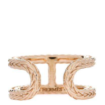 Hermes 18K Yellow Gold PM Chain d'Ancre Danae Ring 50 5.25 1 of 6