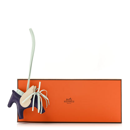 Hermes Milo Lambskin Grigri Rodeo Pegase Horse Bag Charm PM Purple Vert Peppermint Craie 5 of 5