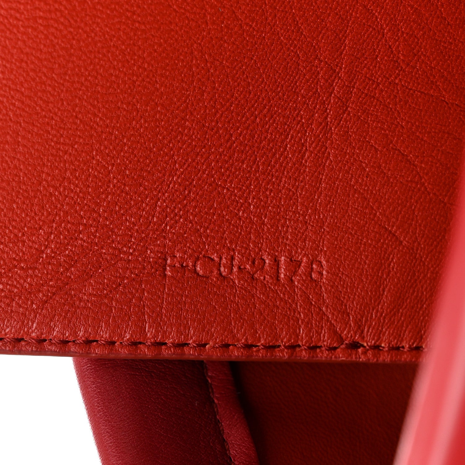 Celine Smooth Calfskin Clasp Bucket Bag Red 8 of 14
