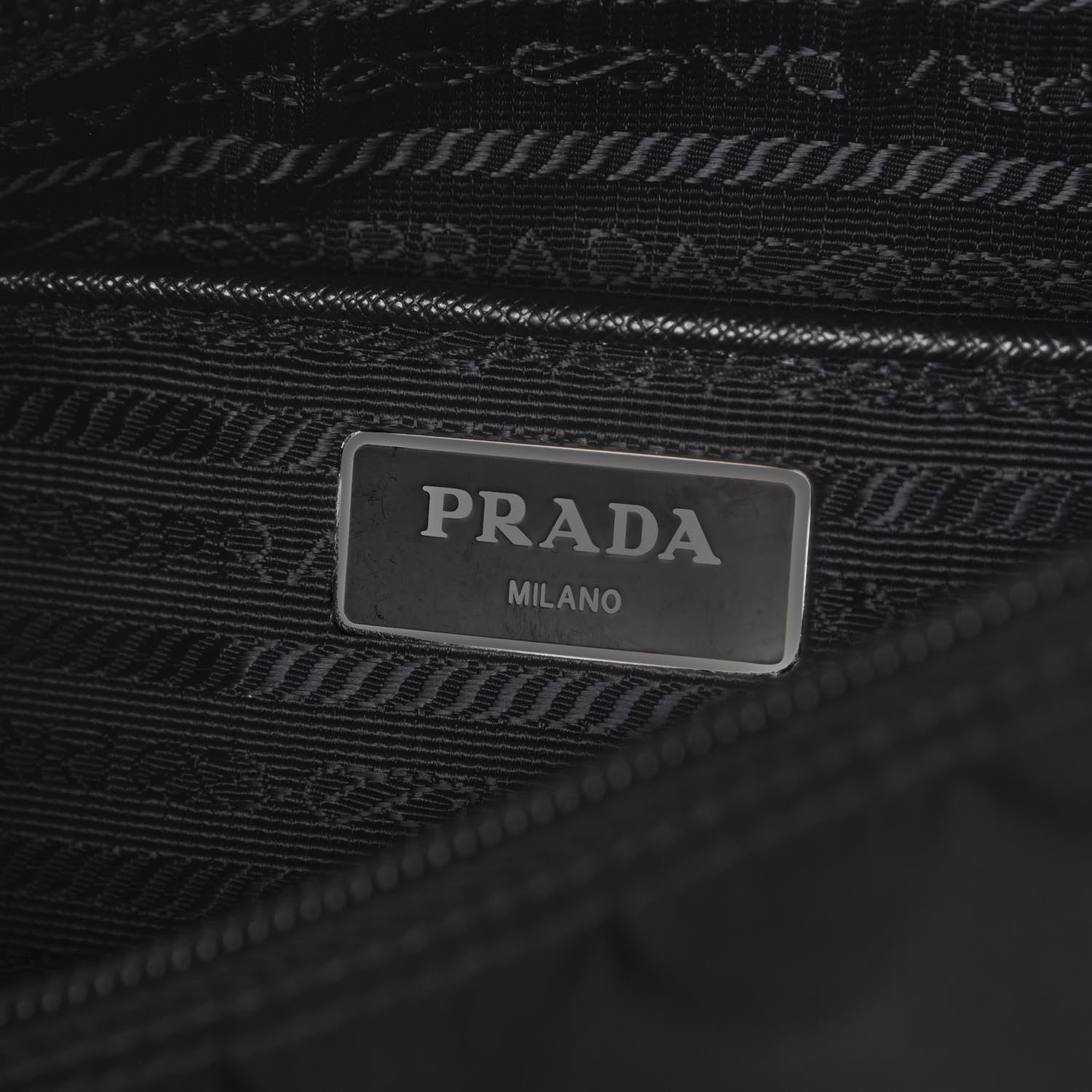 Prada Nylon Vela Saffiano Single Buckle Messenger Shoulder Bag Black 8 of 9