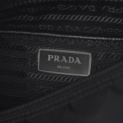 Prada Nylon Vela Saffiano Single Buckle Messenger Shoulder Bag Black 8 of 9