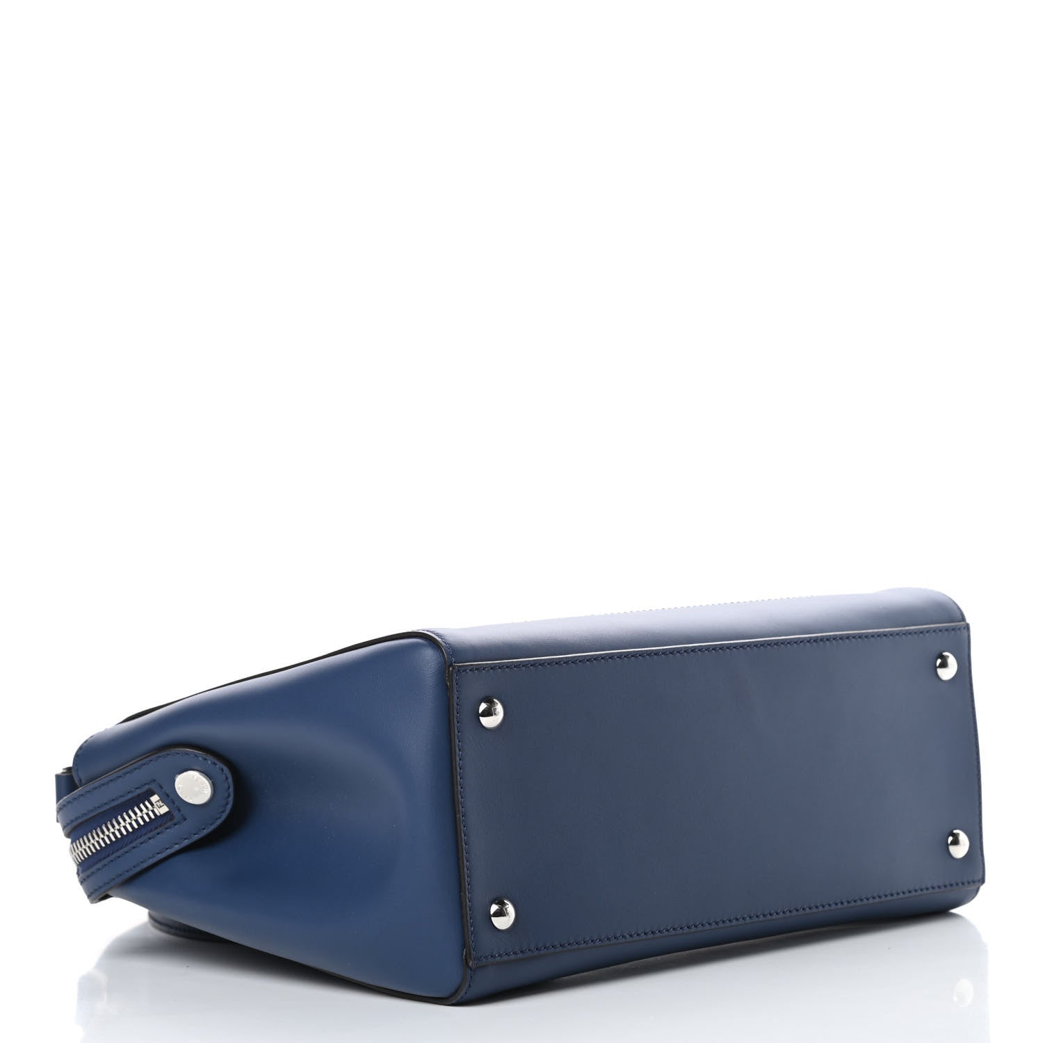 Fendi Vitello Baltico Dolce DotCom Satchel Blue Malachite 4 of 13