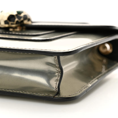 Bulgari Metallic Calfskin Small Serpenti Forever Snake Strap Crossbody Bag Silver 10 of 10