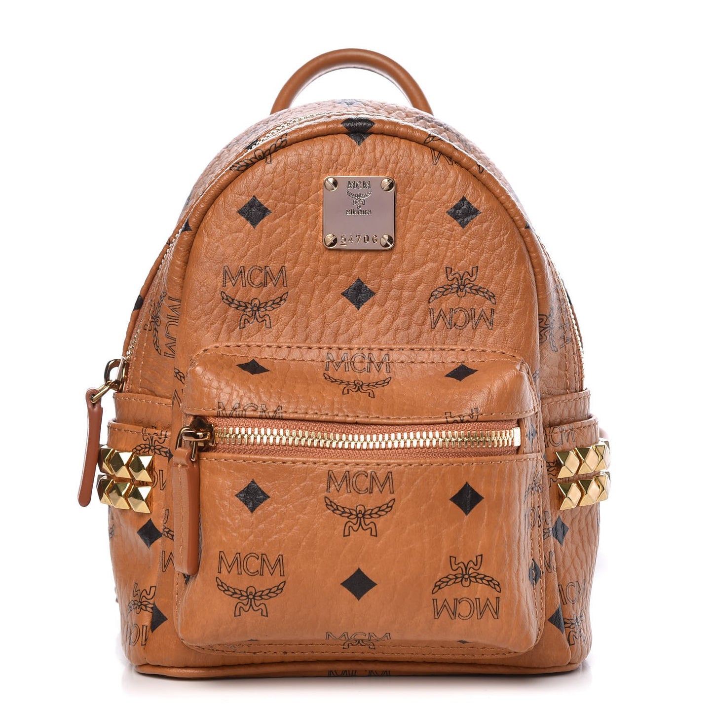 Visetos Side Stud X-Mini Stark Backpack Cognac