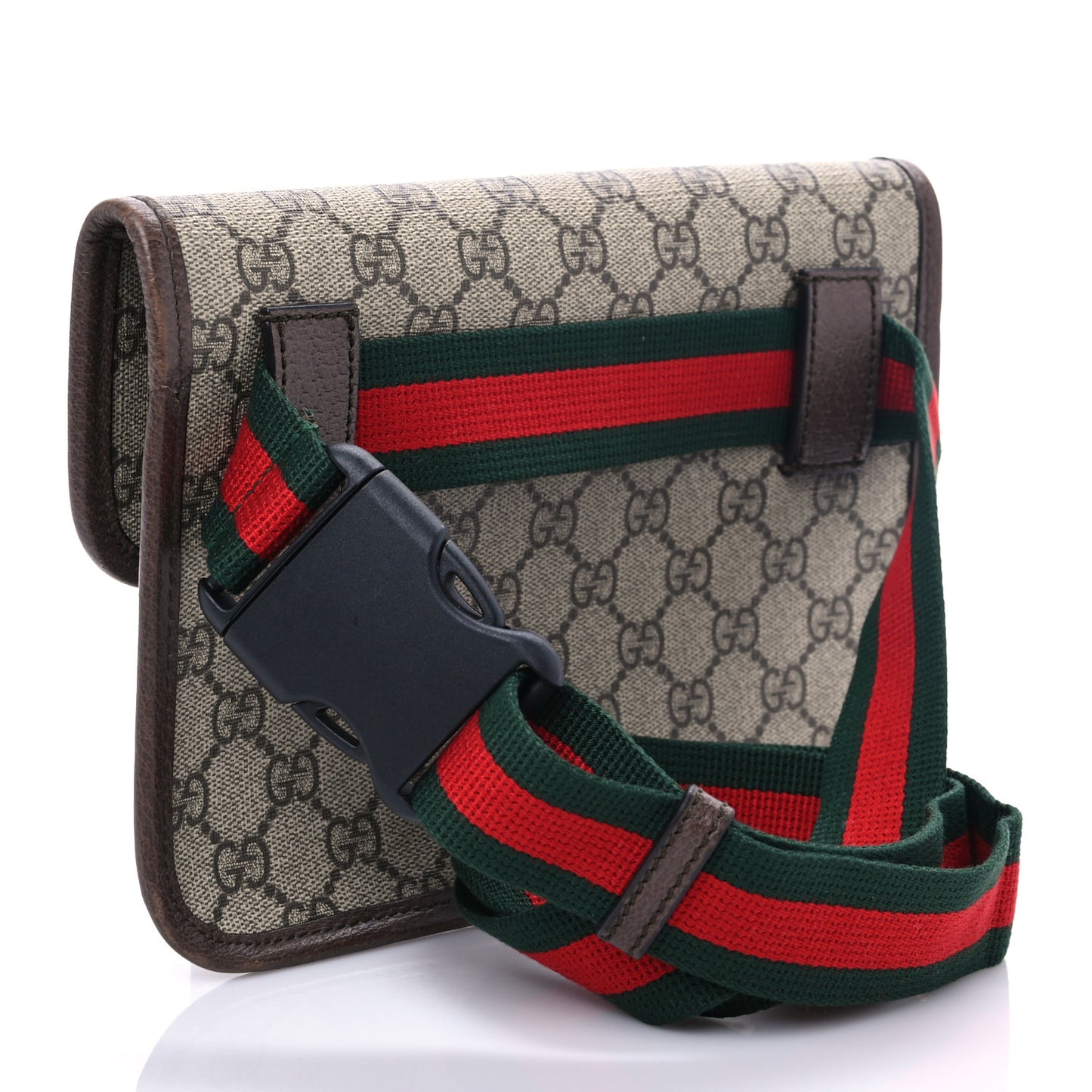 GG Supreme Monogram Neo Vintage Web Belt Bag Brown