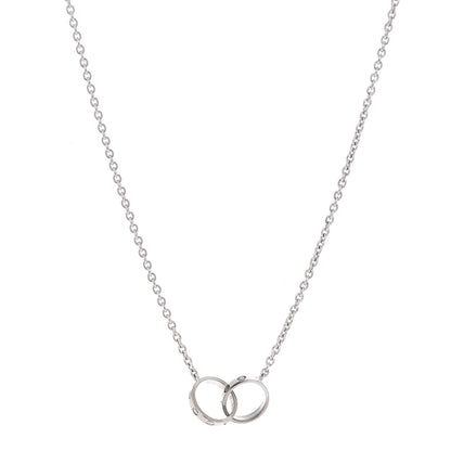 Cartier 18K White Gold Interlocking LOVE Necklace 1 of 7