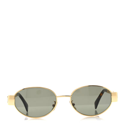 Celine Metal Triomphe 01 Sunglasses CL40235U Gold Green 2 of 7