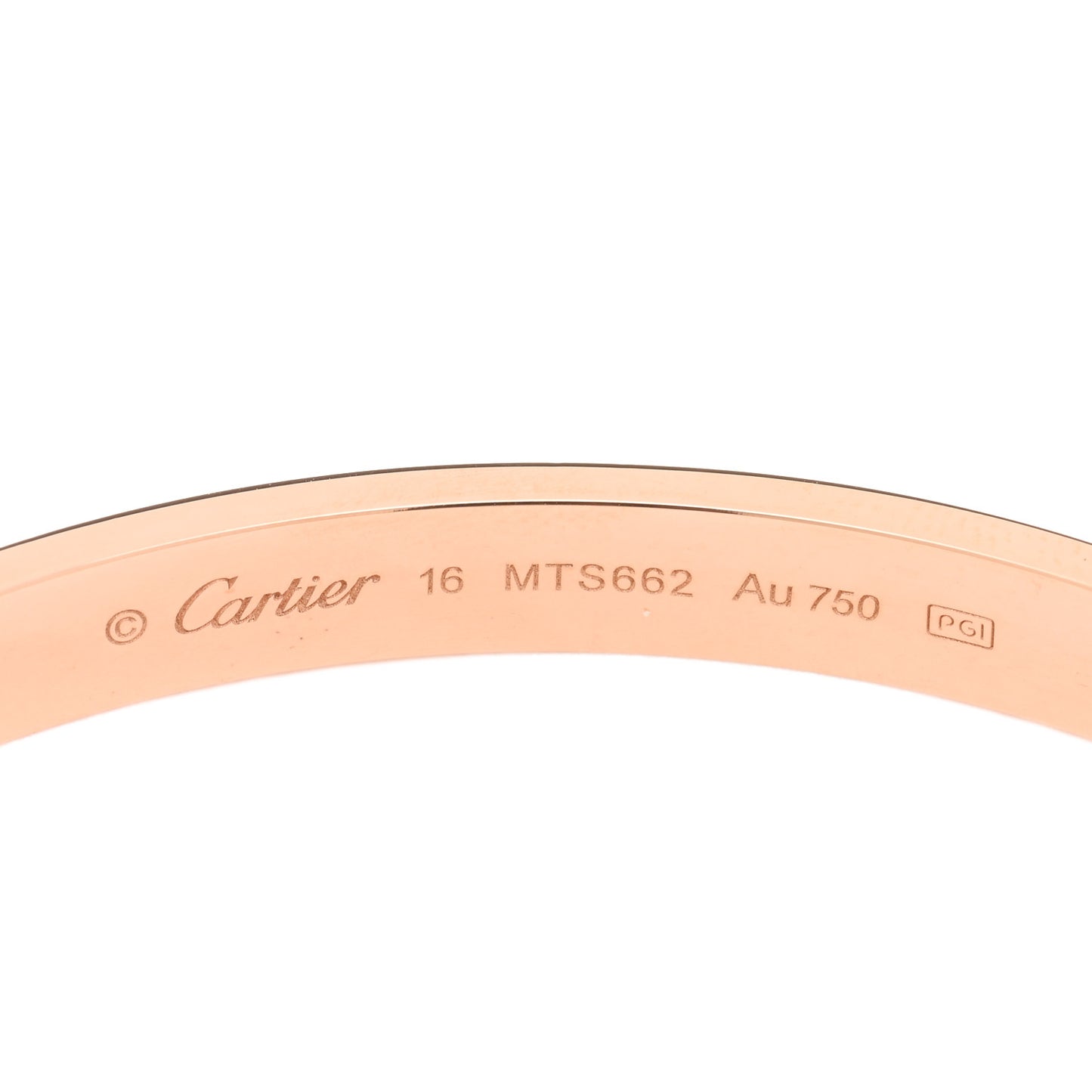 18K Pink Gold LOVE Bracelet 16
