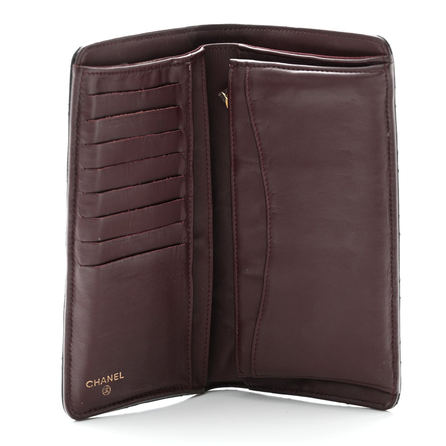 Caviar Quilted Yen Wallet Black