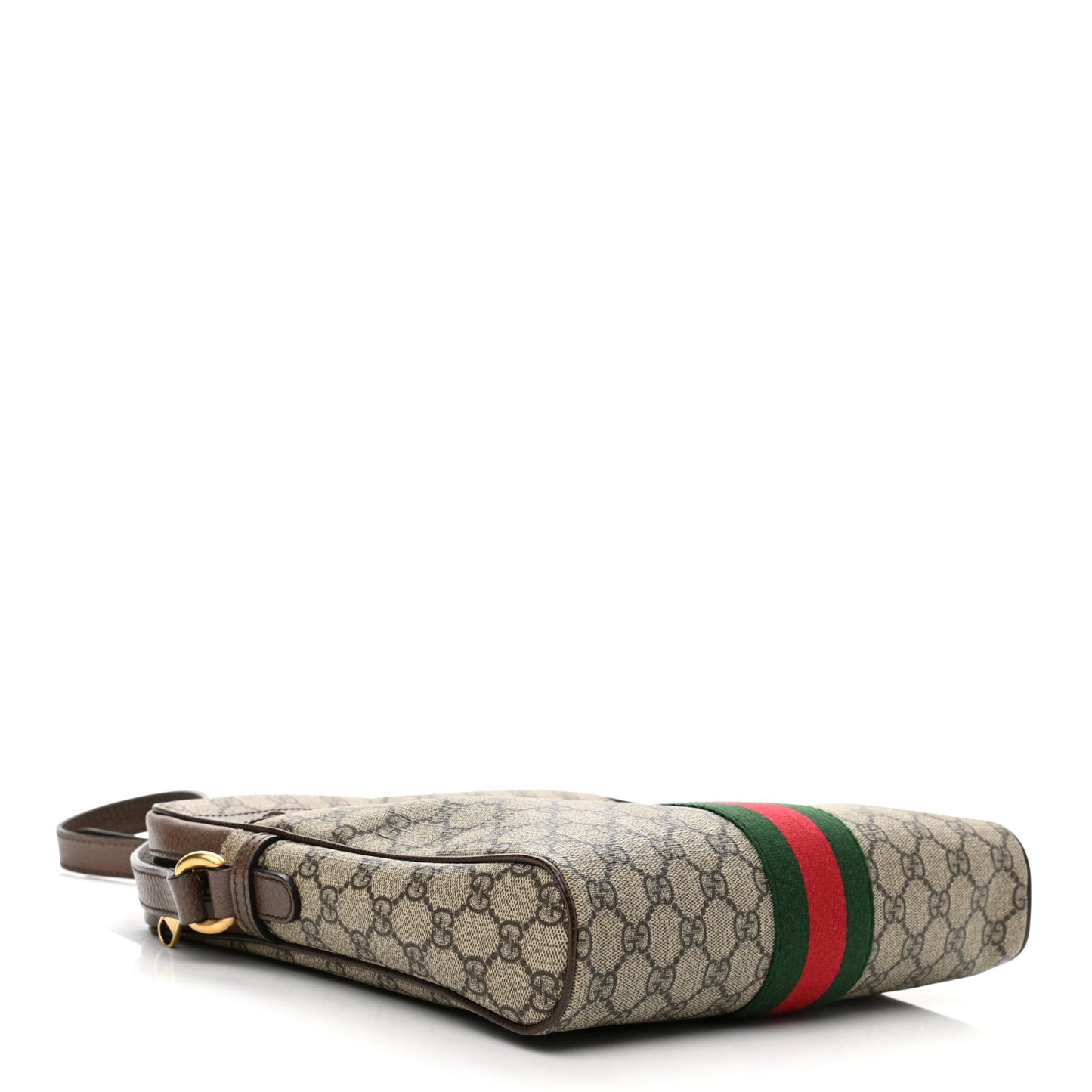 GG Supreme Monogram Web Medium Ophidia Messenger Bag Brown