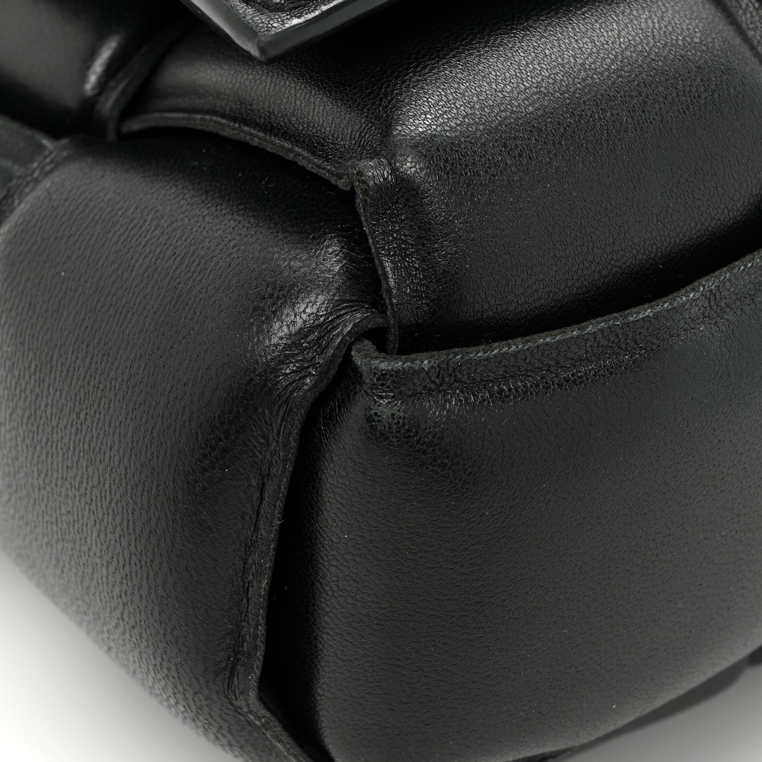 Bottega Veneta Lambskin Maxi Intreccio Padded Chain Cassette Crossbody Bag Black 10 of 13