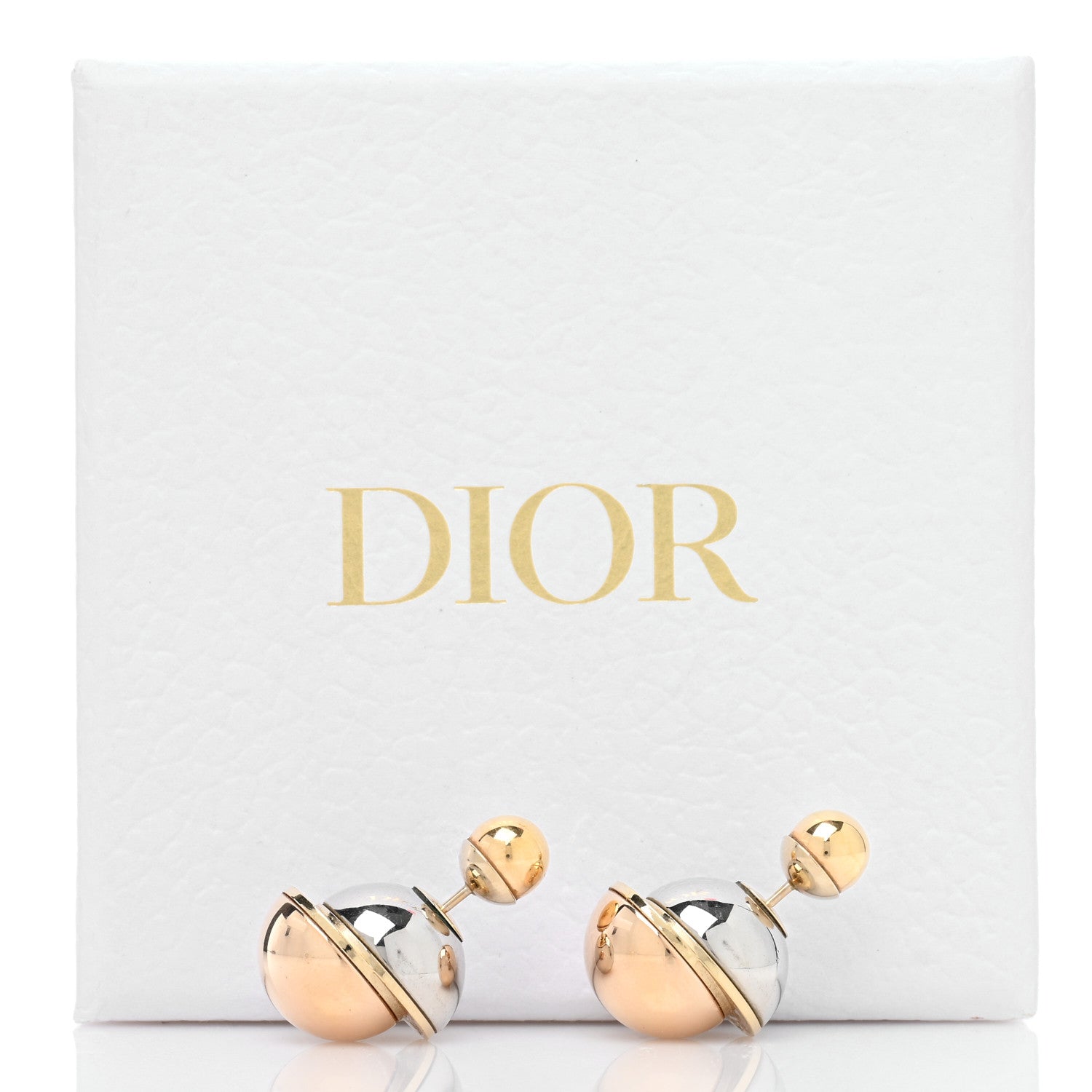 Christian Dior Mise En Dior Tribal Earrings Rose Gold Silver 5 of 5
