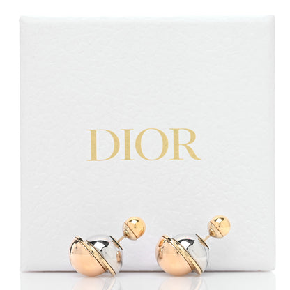 Christian Dior Mise En Dior Tribal Earrings Rose Gold Silver 5 of 5