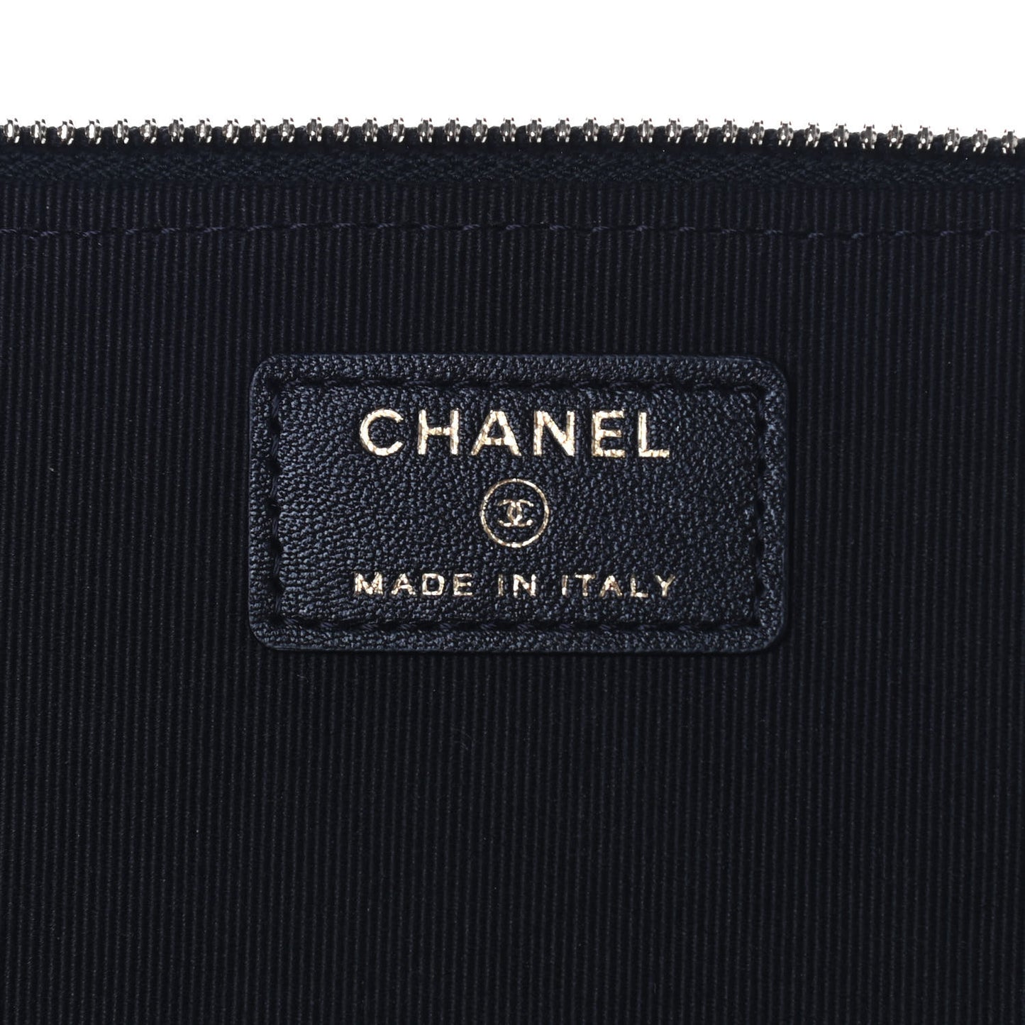 Lambskin Quilted Small Top Handle Vanity Case With Chain Black