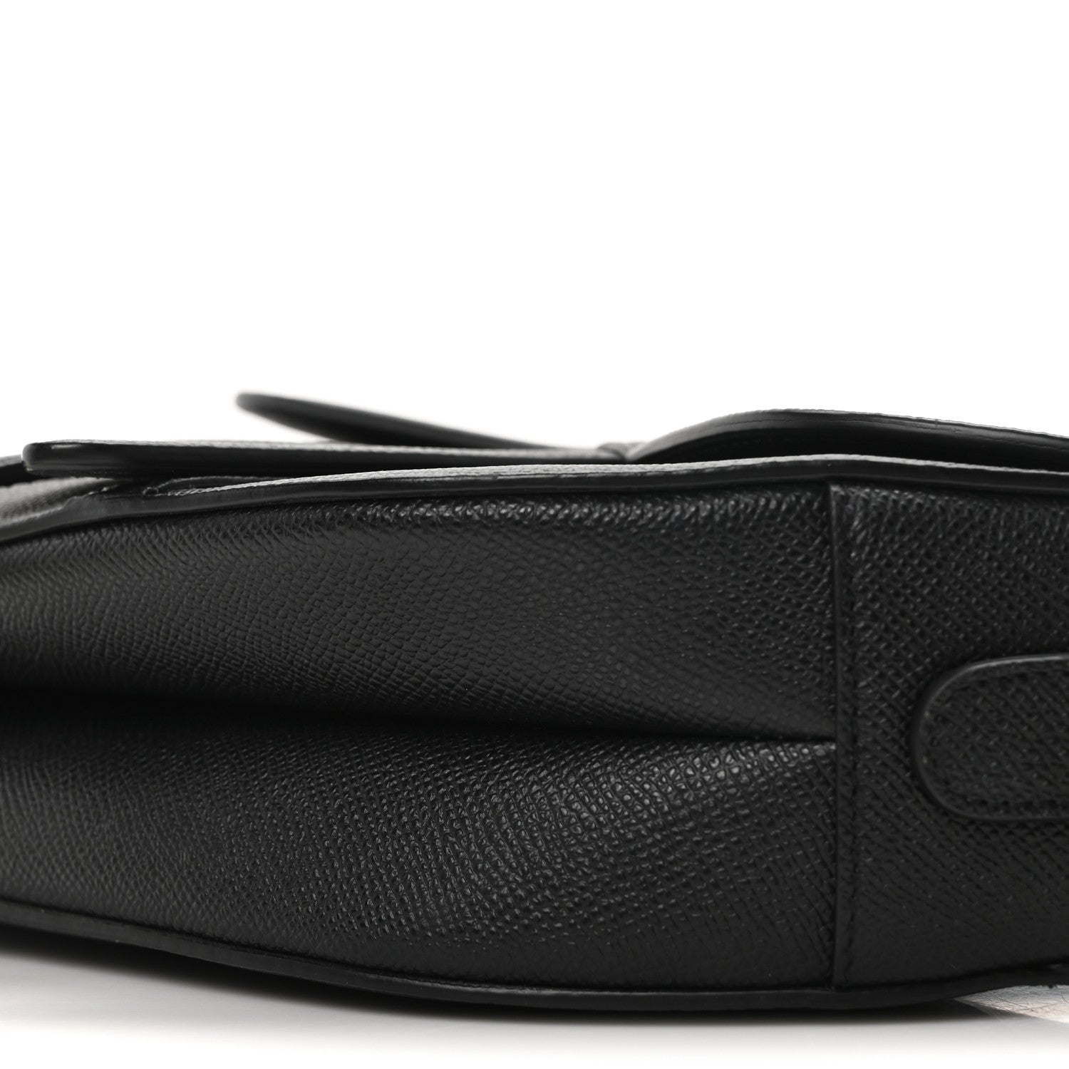 Christian Dior Grained Calfskin Saddle Bag Black 10 of 11