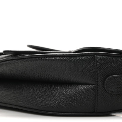 Christian Dior Grained Calfskin Saddle Bag Black 10 of 11