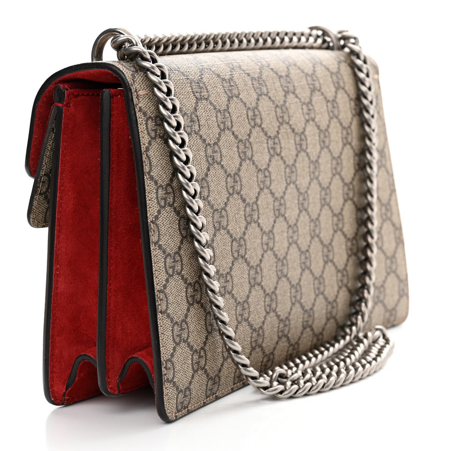 GG Supreme Monogram Small Dionysus Shoulder Bag Red