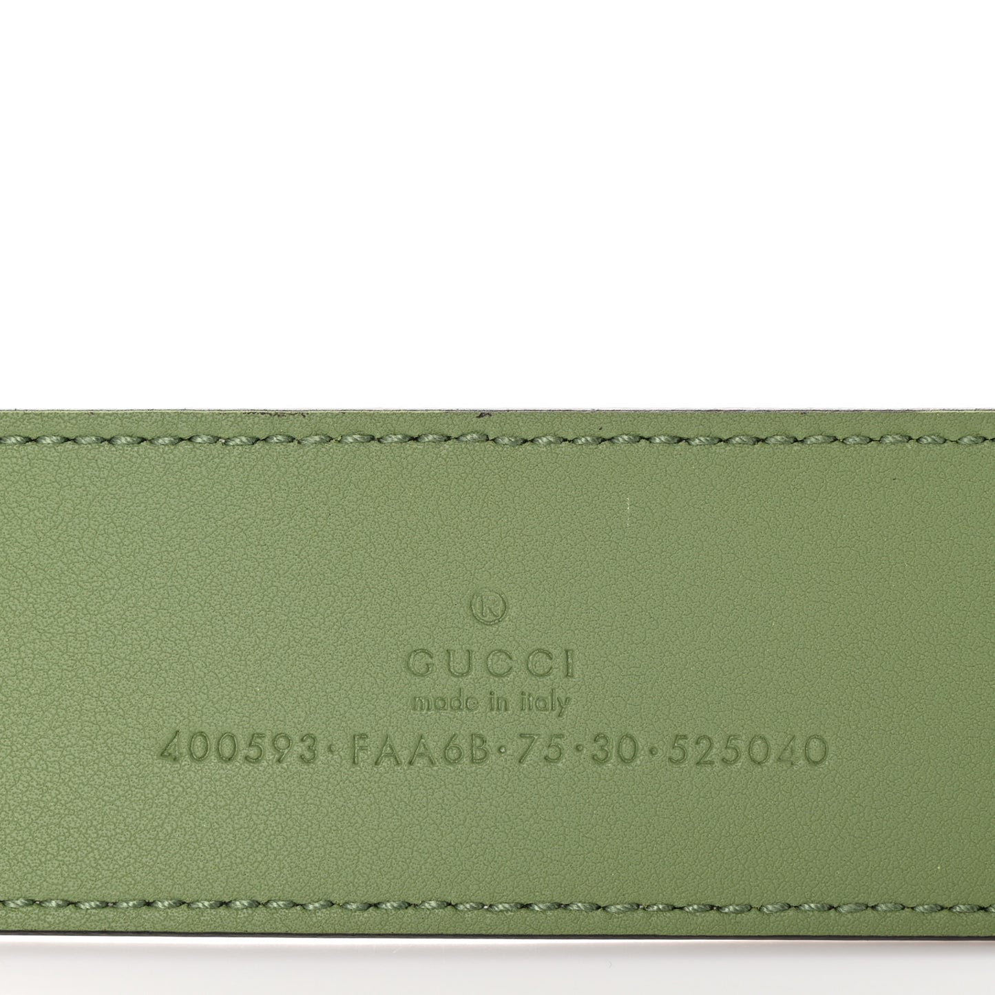 GG Supreme Monogram Plutone Calfskin Enamel Double G 40mm Belt 75 30 Beige Ebony Mystic White Salamander Green