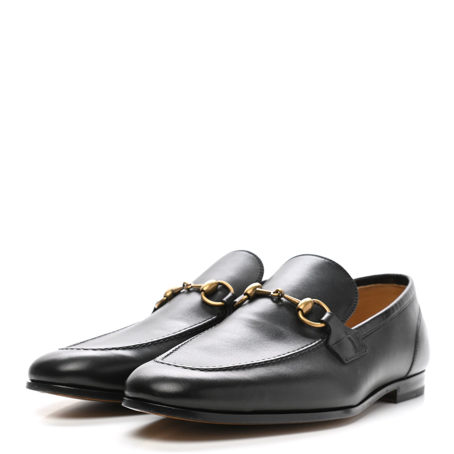 Calfskin Horsebit Mens Jordaan Loafers 8 Black