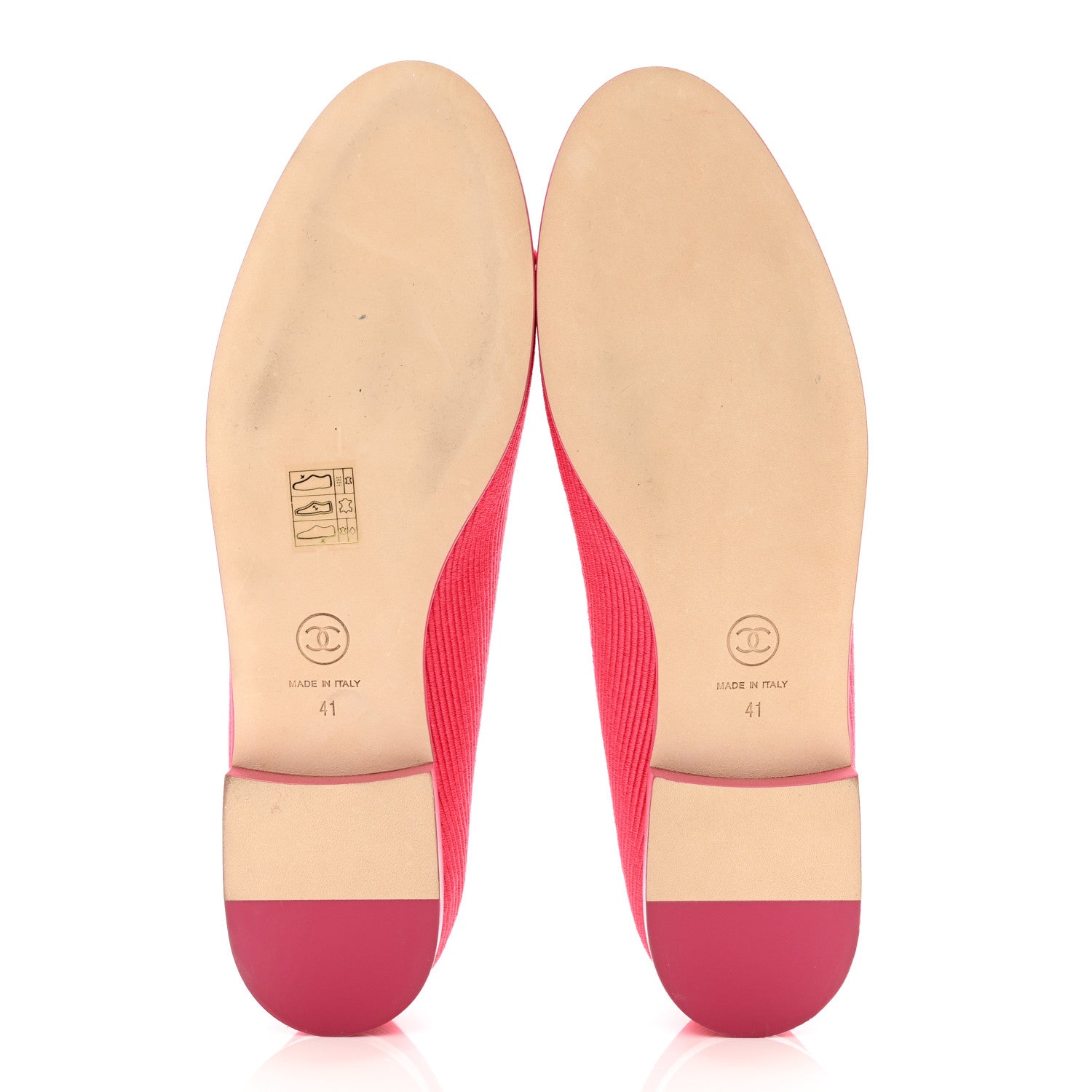 Chanel Embroidered Fabric Cap Toe CC Ballerina Flats 41 Dark Pink 5 of 9
