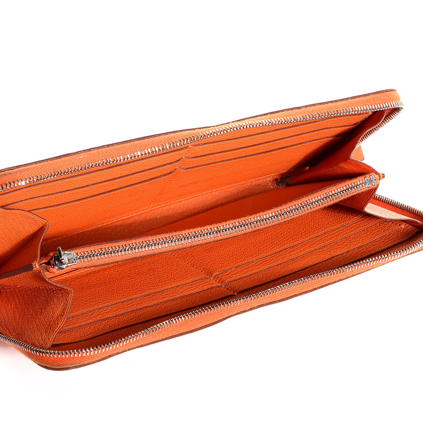 Chèvre Mysore Azap Combined Long Wallet Orange