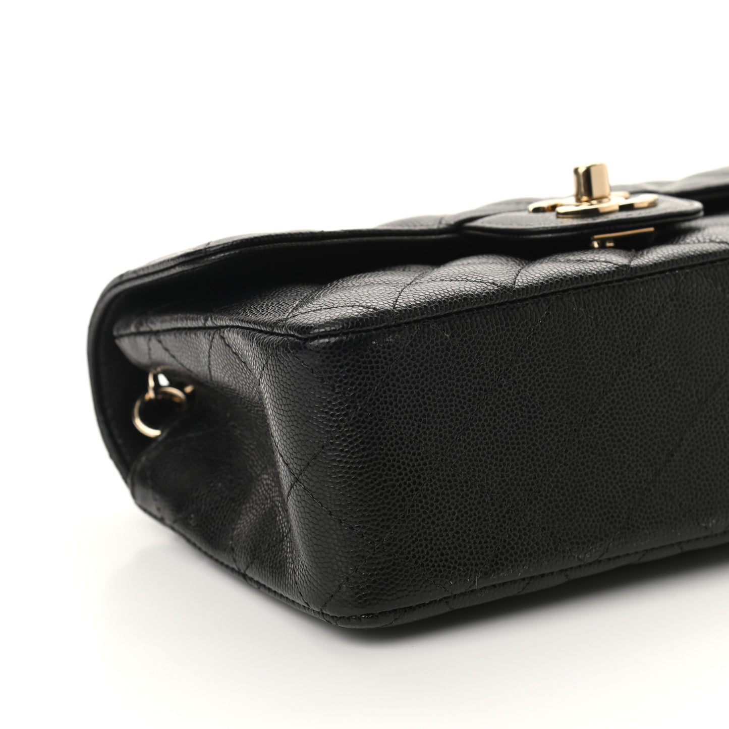 Caviar Quilted Mini Rectangular Flap Black
