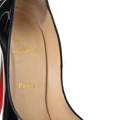 Christian Louboutin Patent Lady Peep 150 Pumps 39.5 Black 12 of 20