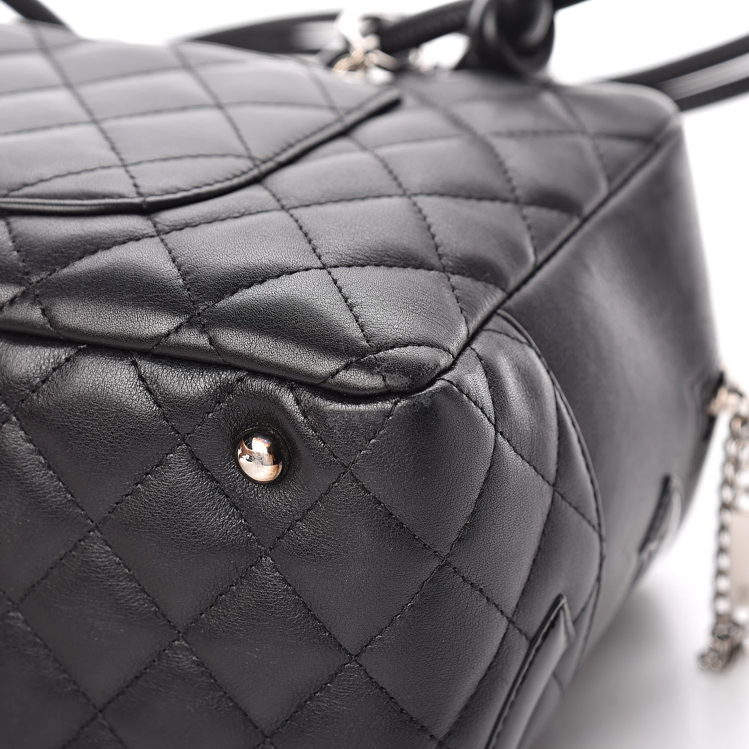 Chanel Calfskin Quilted Large Cambon Bowler Black 12 of 12