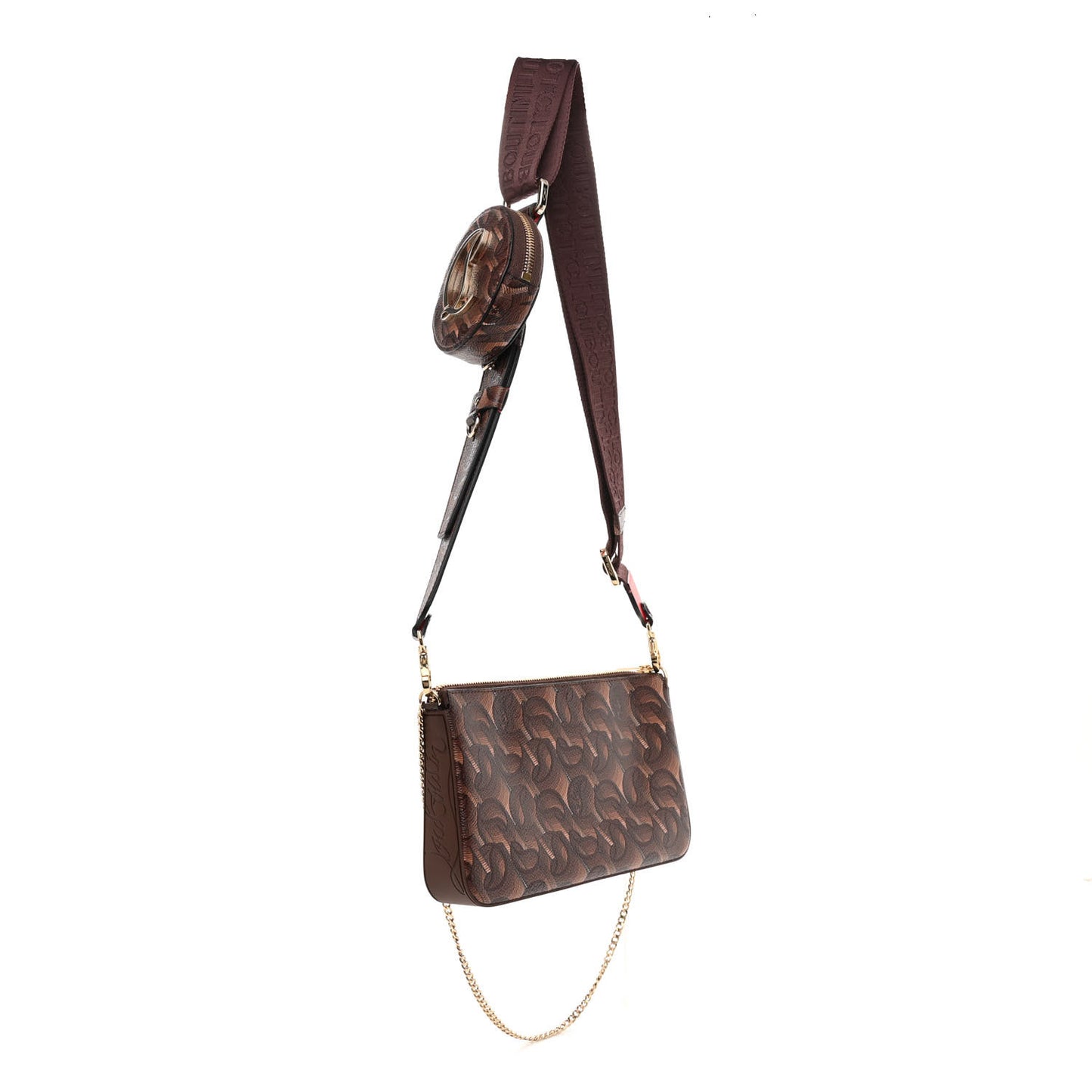 Toile Monogram Loubila Chain Hybrid Crossbody Brown