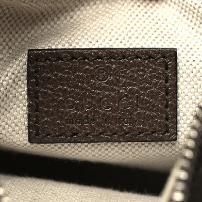 Gucci GG Supreme Monogram Textured Calfskin Web Small Attache Shoulder Bag Beige Ebony New Acero 6 of 10