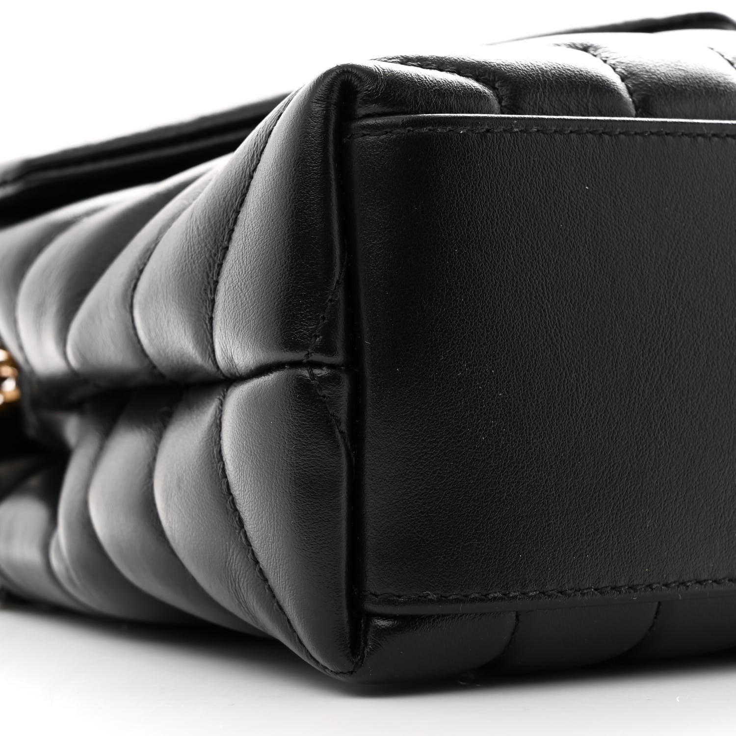 Saint Laurent Calfskin Y Quilted Monogram Small Loulou Chain Satchel Black 10 of 11