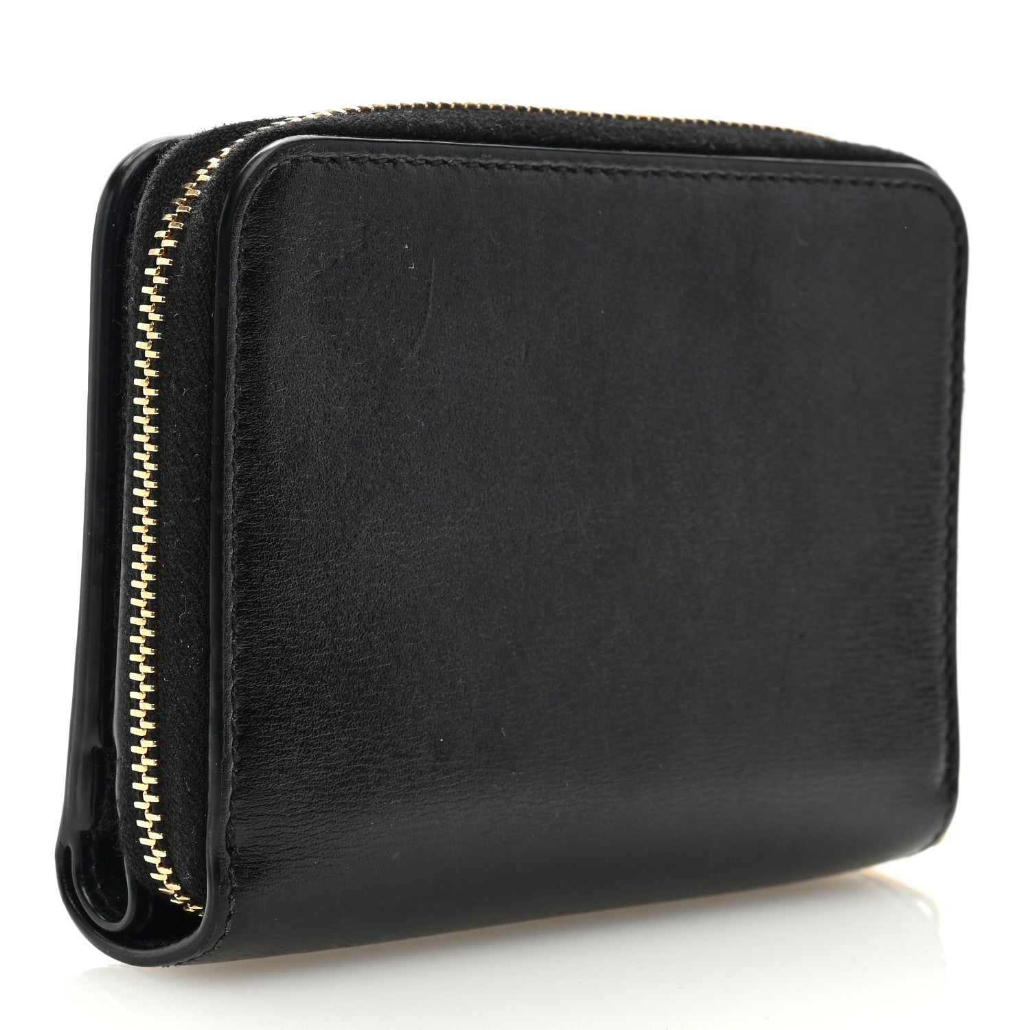 Saint Laurent Calfskin Compact Zip Around Wallet Black 3 of 7