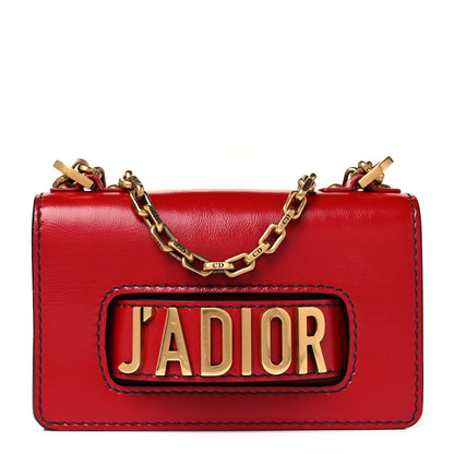 Christian Dior Calfskin Mini J'Adior Chain Flap Bag Spicy Red 1 of 8