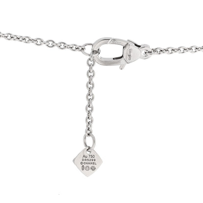 Chanel 18K White Gold Diamond Coco Crush C Necklace 4 of 5