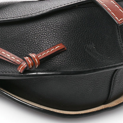 Loewe Grained Calfskin Small Gate Crossbody Bag Pecan Black 8 of 9