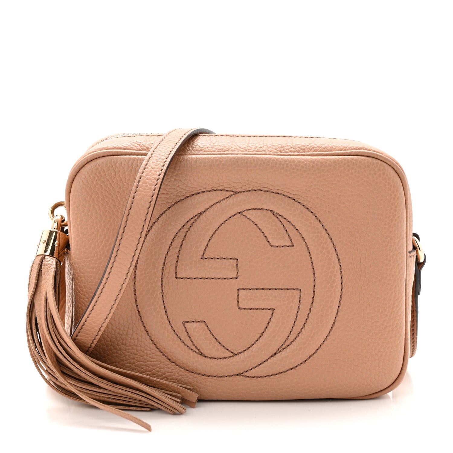 Gucci Pebbled Calfskin Small Soho Disco Bag Camelia 1 of 10