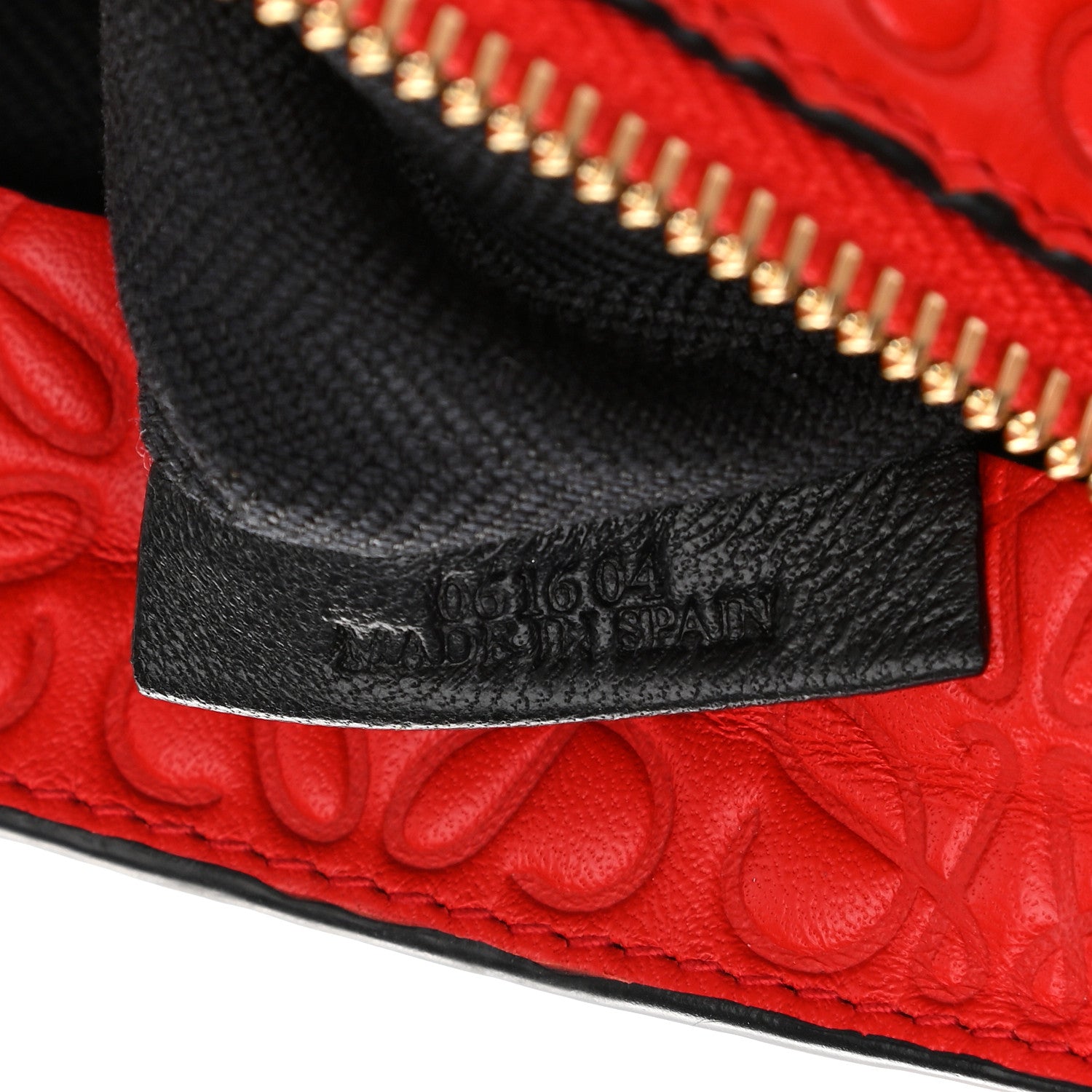 Loewe Calfskin Embossed Mini Repeat T Crossbody Bag Red 7 of 10