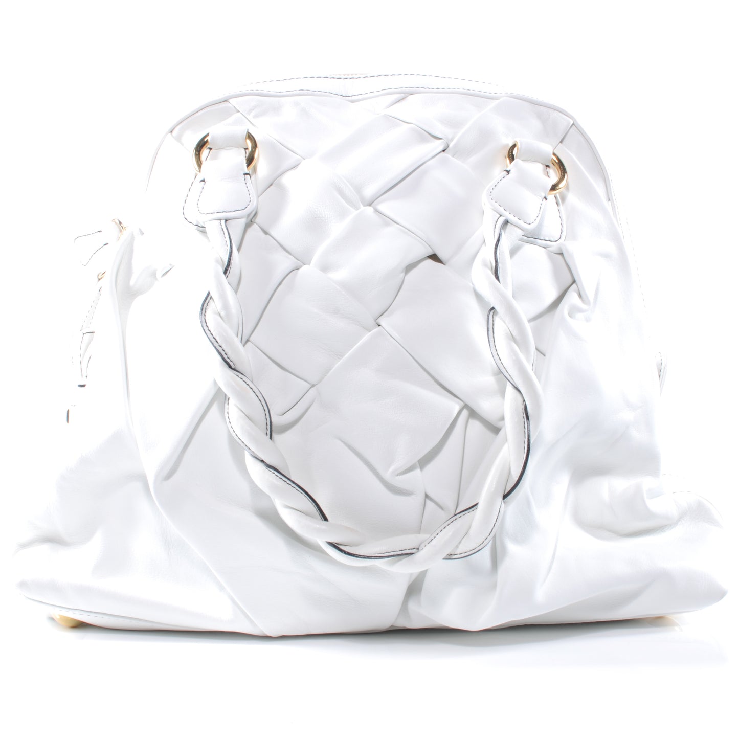 Woven Couture Bag White