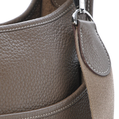 Hermes Taurillon Clemence Evelyne III GM Etoupe 8 of 9