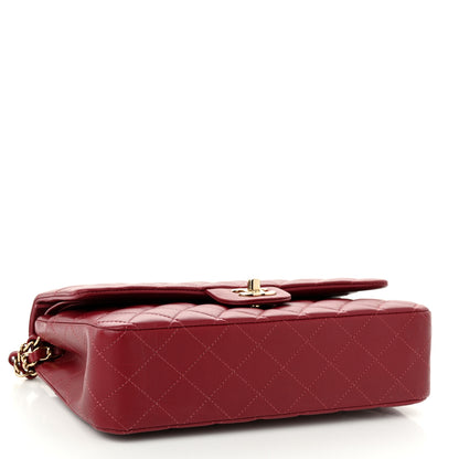 Chanel Lambskin Quilted Medium Double Flap Burgundy 4 of 10