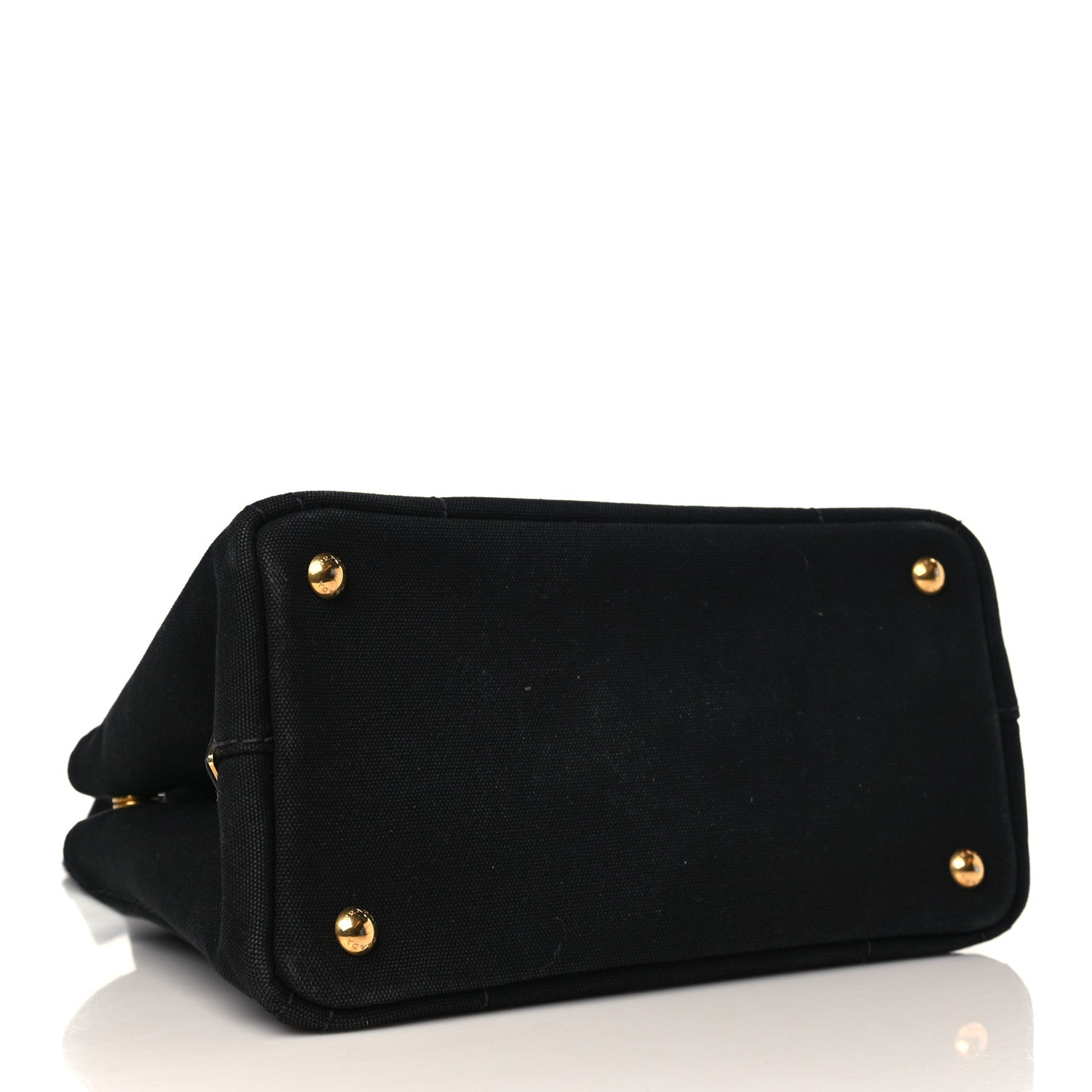 Prada Canapa Small Logo Tote Black Blue 4 of 10