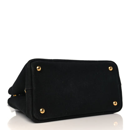 Prada Canapa Small Logo Tote Black Blue 4 of 10